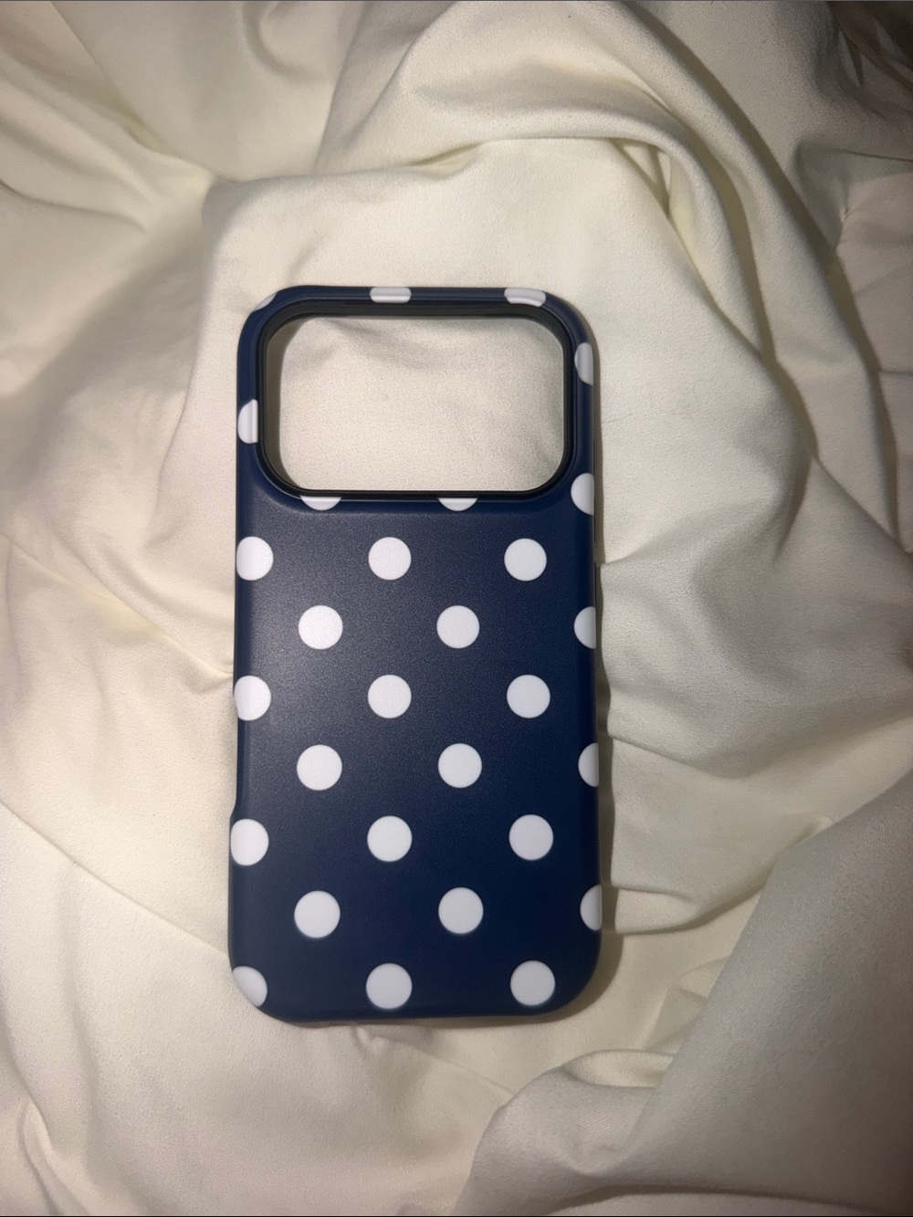 Amazon Navy Blue Phone Case with White Polka Dots